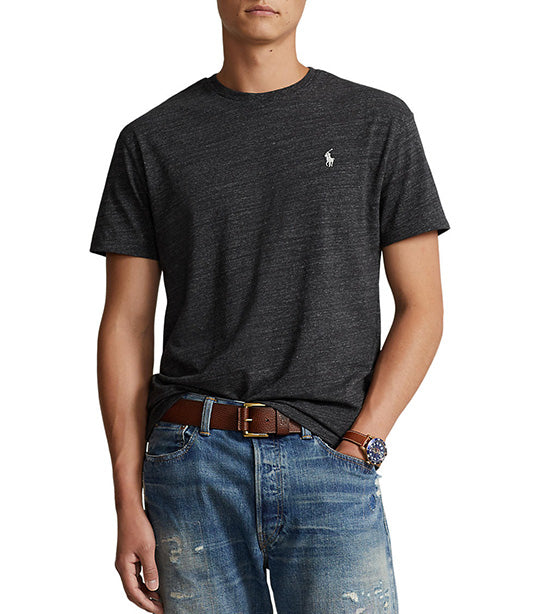 Men's Custom Slim Fit Jersey Crewneck T-Shirt Black Heather