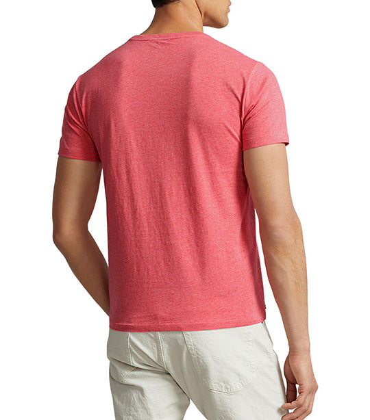 Men's Custom Slim Fit Jersey Crewneck T-Shirt Rose Heather