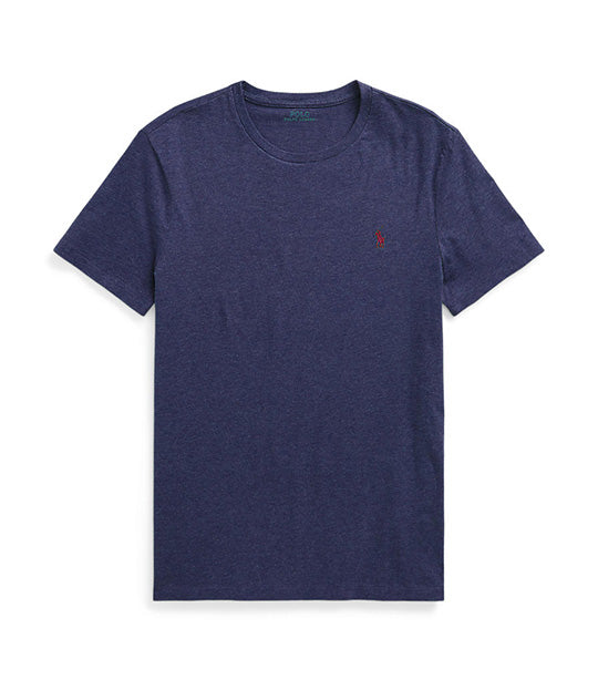 Men's Custom Slim Fit Jersey Crewneck T-Shirt Navy Heather