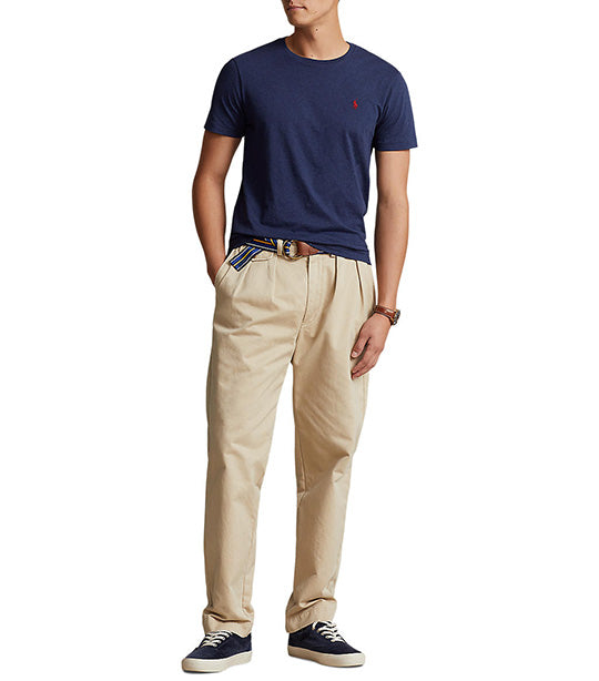 Men's Custom Slim Fit Jersey Crewneck T-Shirt Navy Heather