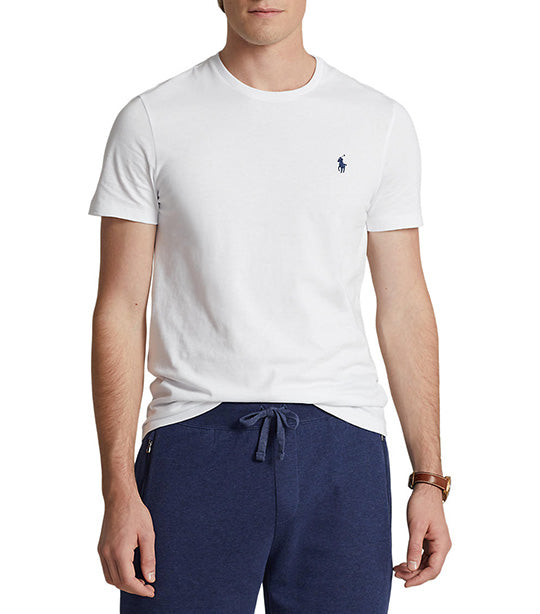 Men's Custom Slim Fit Jersey Crewneck T-Shirt White