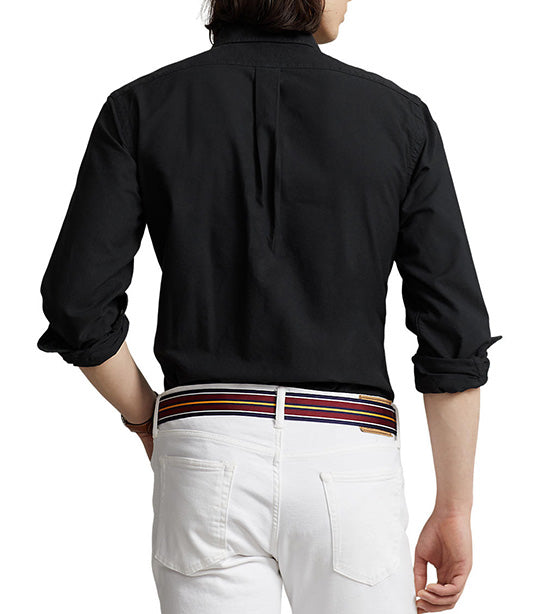 Men's Custom Fit Garment-Dyed Oxford Shirt Black