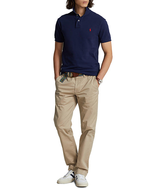 Men's Custom Slim Fit Mesh Polo Shirt Newport Navy