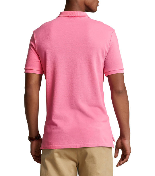 Men's Custom Slim Fit Mesh Polo Shirt Maui Pink