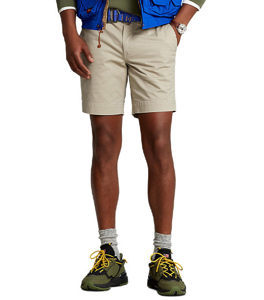Men's 8-Inch Stretch Straight Fit Chino Short Khaki Tan