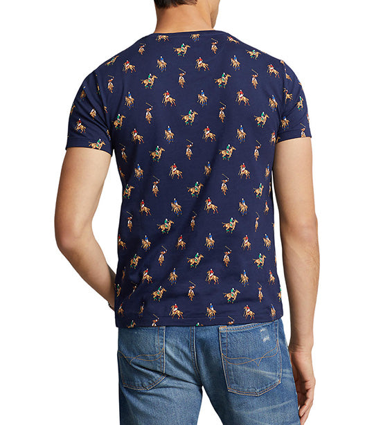Men's Custom Slim Fit Pony Jersey T-Shirt Navy