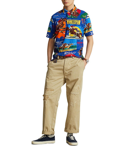 Men's Classic Fit Equestrian Mesh Polo Shirt Sapphire Star Equine Club