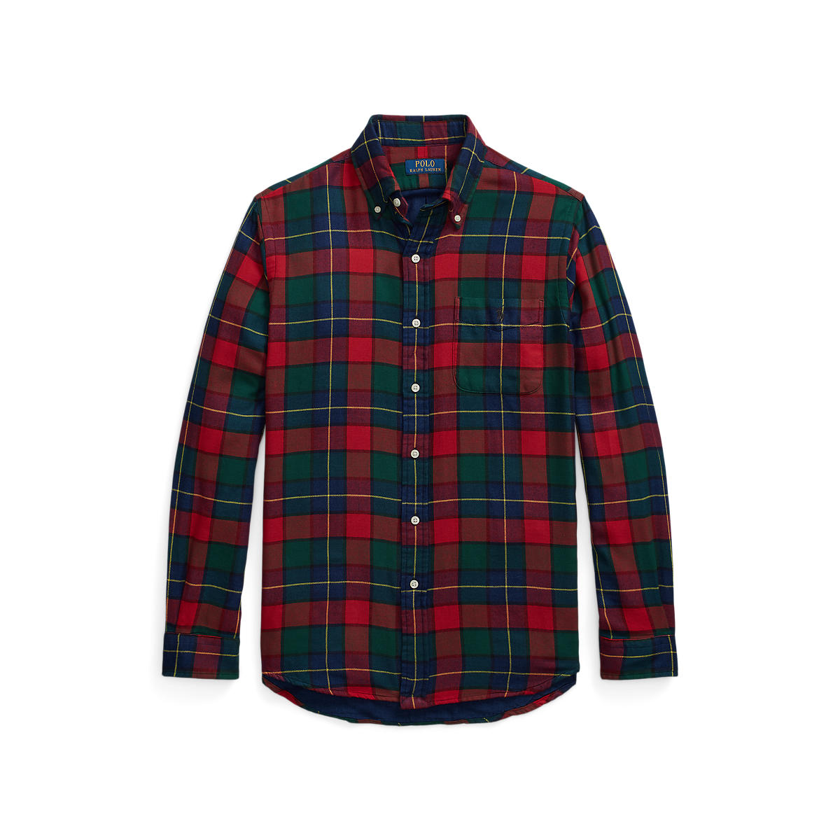 Men's Custom Fit Checked Double-Faced Shirt Red Green Multi