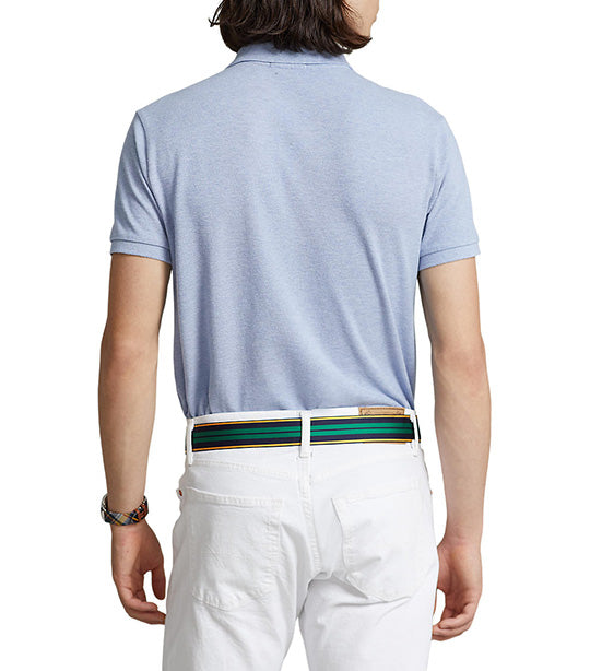 Men's Custom Slim Fit Mesh Polo Shirt Jamaica Heather