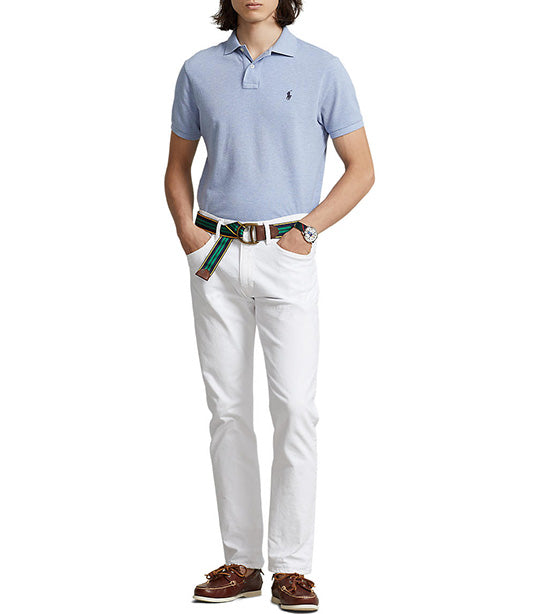 Men's Custom Slim Fit Mesh Polo Shirt Jamaica Heather