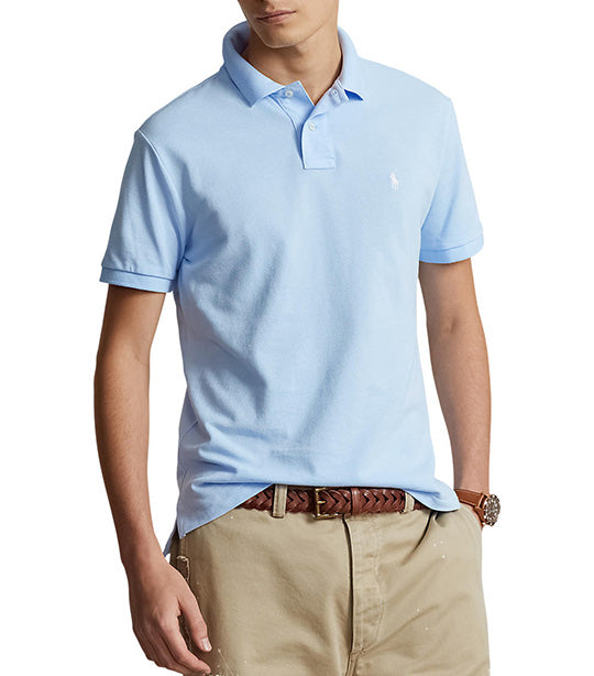 Men's Custom Slim Fit Mesh Polo Shirt Elite Blue