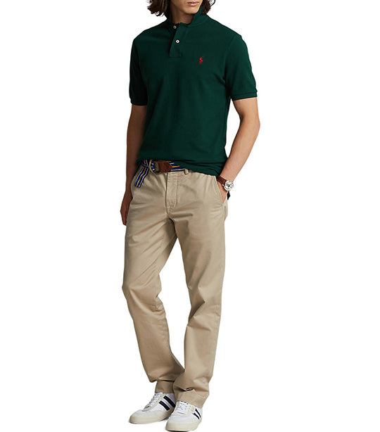 Men's Custom Slim Fit Mesh Polo Shirt College Green