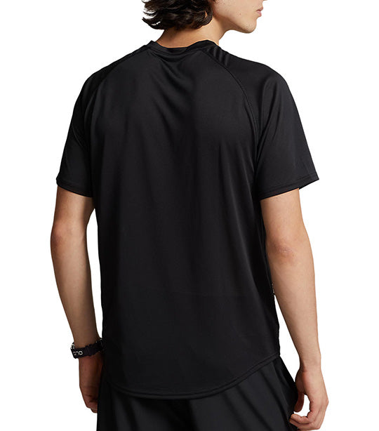 Men's Performance Jersey T-Shirt Polo Black