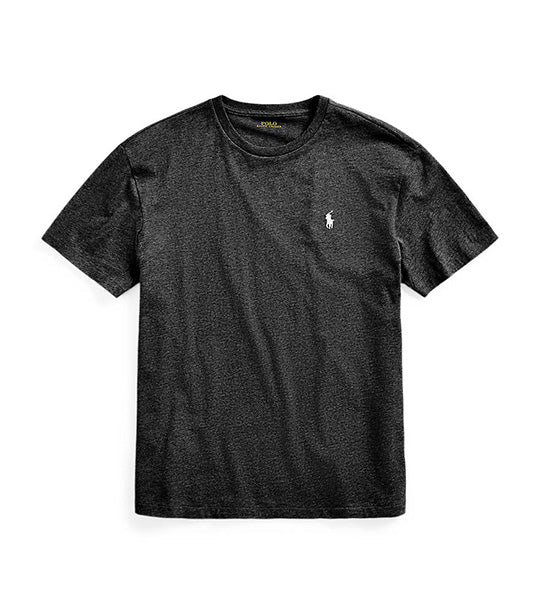 Men's Custom Slim Fit Jersey Crewneck T-Shirt Black Marl Heather