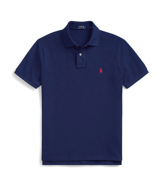 Men's Custom Slim Fit Mesh Polo Shirt Newport Navy