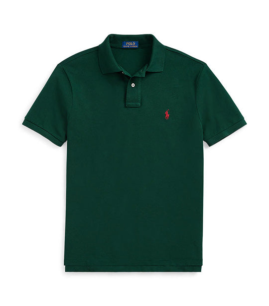 Men's Custom Slim Fit Mesh Polo Shirt College Green