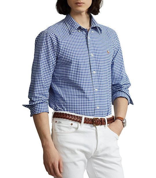 Men's Custom Fit Oxford Shirt Blue/White Gingham