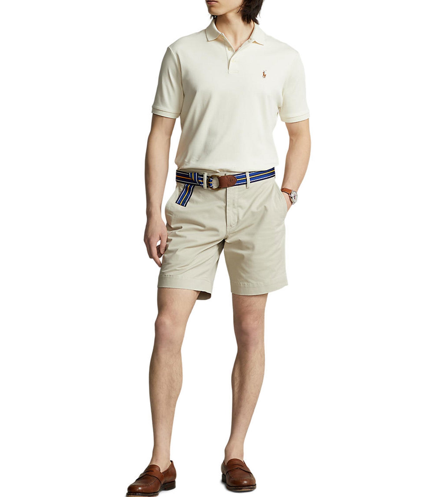 Men's 8-Inch Stretch Straight Fit Chino Short Classic Stone
