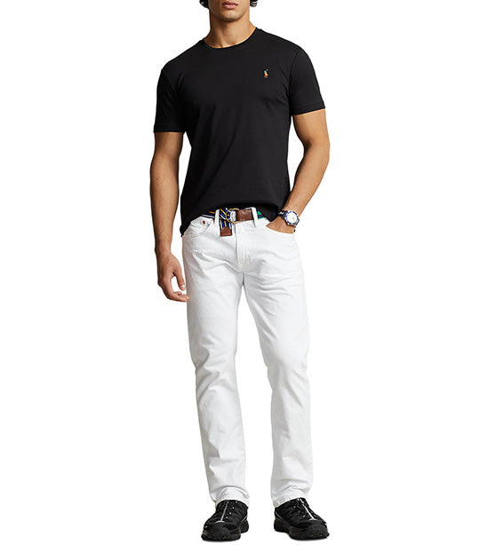 Men's Custom Slim Fit Soft Cotton T-Shirt Polo Black