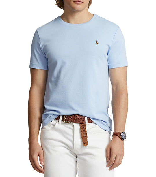 Men's Custom Slim Fit Soft Cotton T-Shirt Office Blue