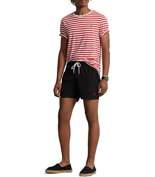 Men's 5.75-Inch Traveler Classic Swim Trunk Polo Black