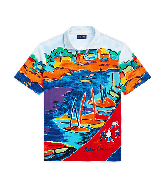 Men's Custom Slim Fit Sailboat Mesh Polo Shirt Vista Sail