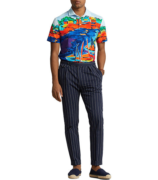 Men's Custom Slim Fit Sailboat Mesh Polo Shirt Vista Sail