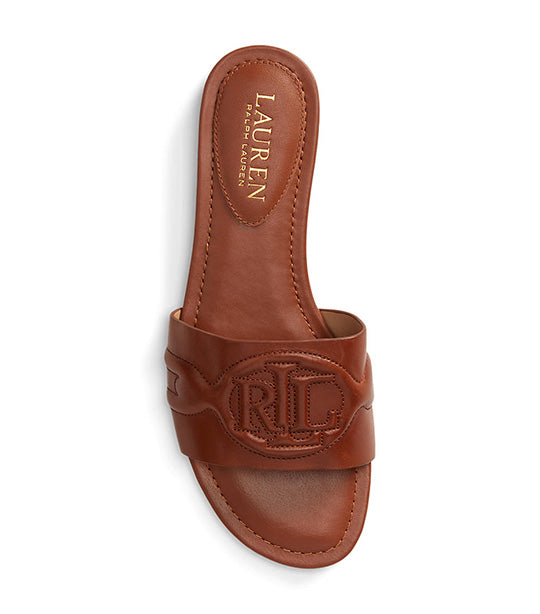 Alegra III Leather Slide Sandal Deep Saddle Tan