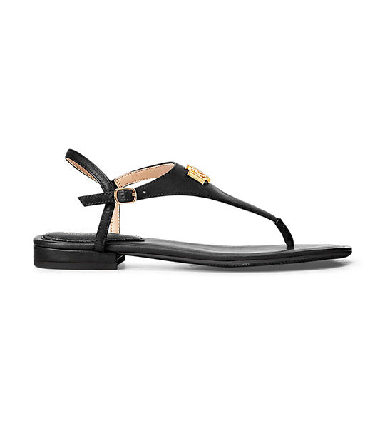 Ellington Burnished Leather Sandal Black