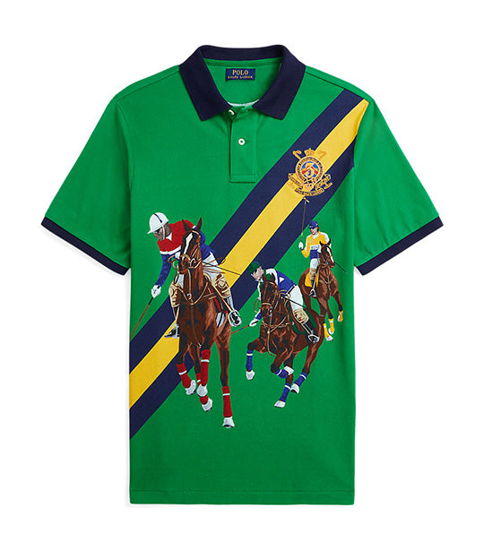 Men's Classic Fit Polo Match–Print Polo Shirt Billiard Multi Down The Field