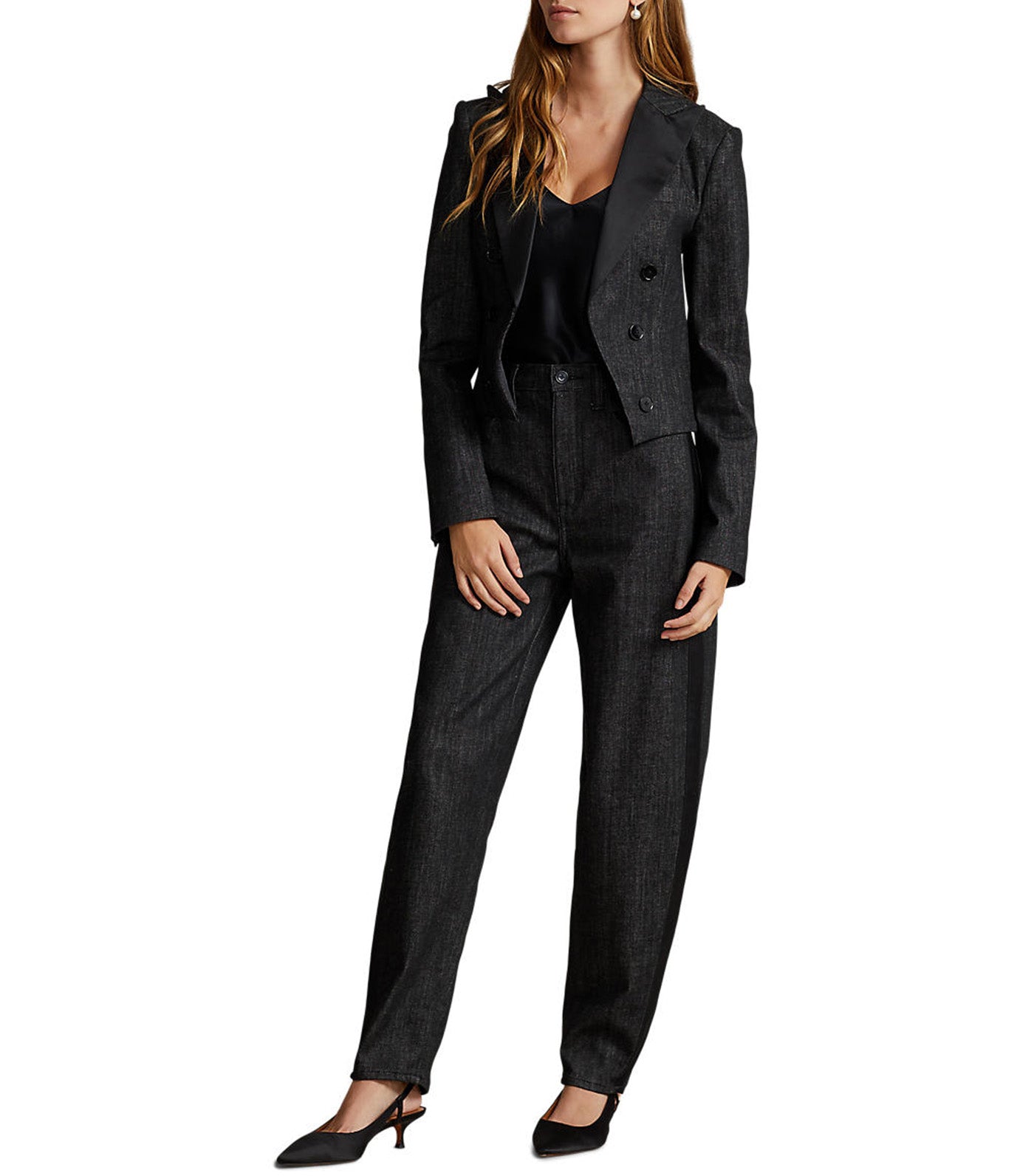 Women's Satin-Stripe Carrot Jean Wazoo Wash