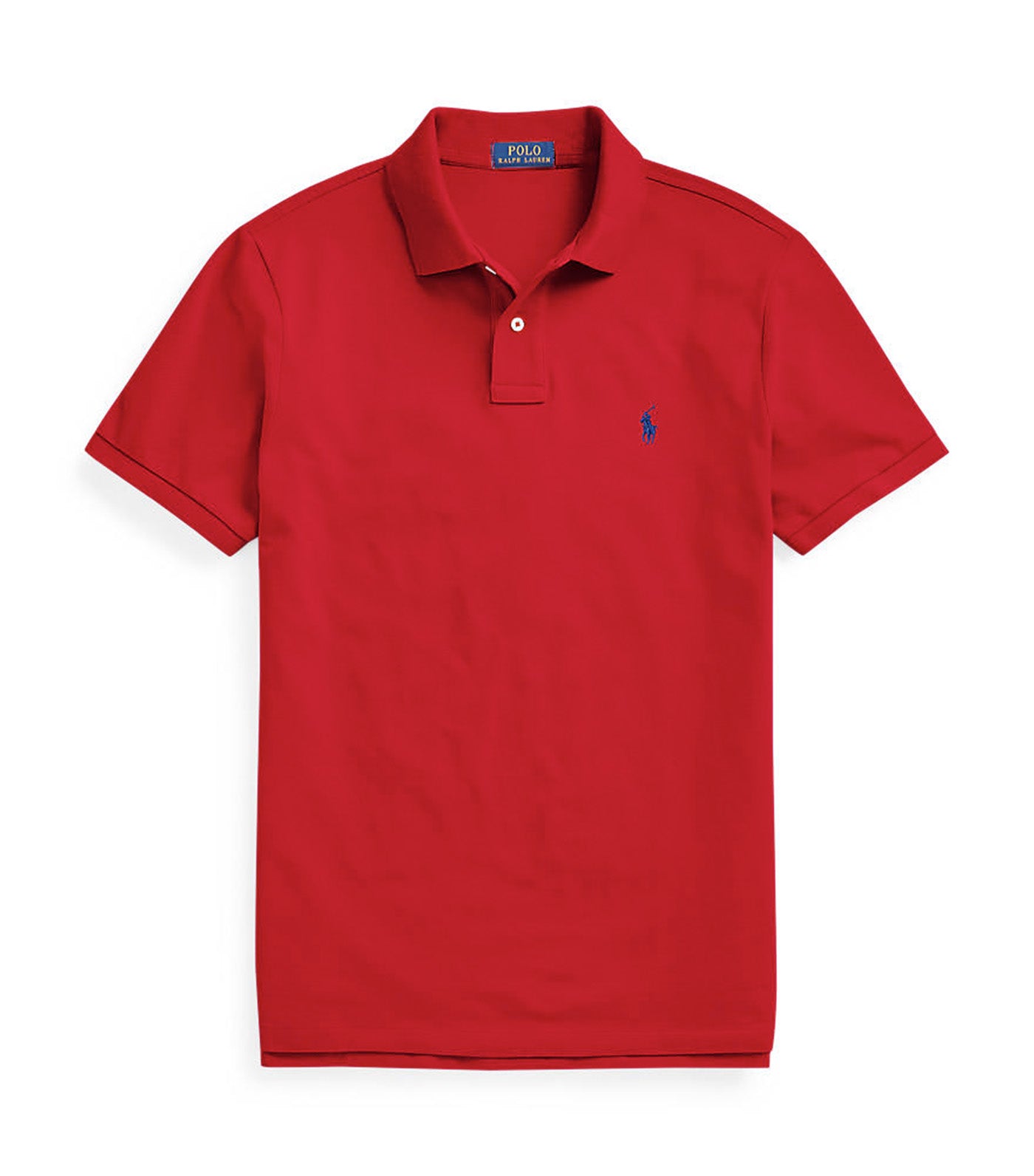 Men's Custom Slim Fit Mesh Polo Shirt Red