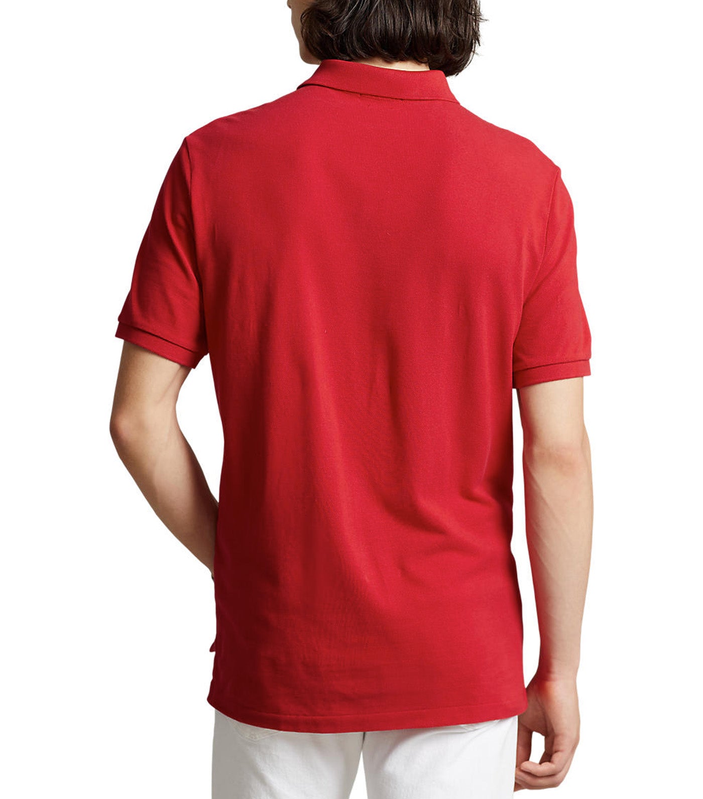 Men's Custom Slim Fit Mesh Polo Shirt Red