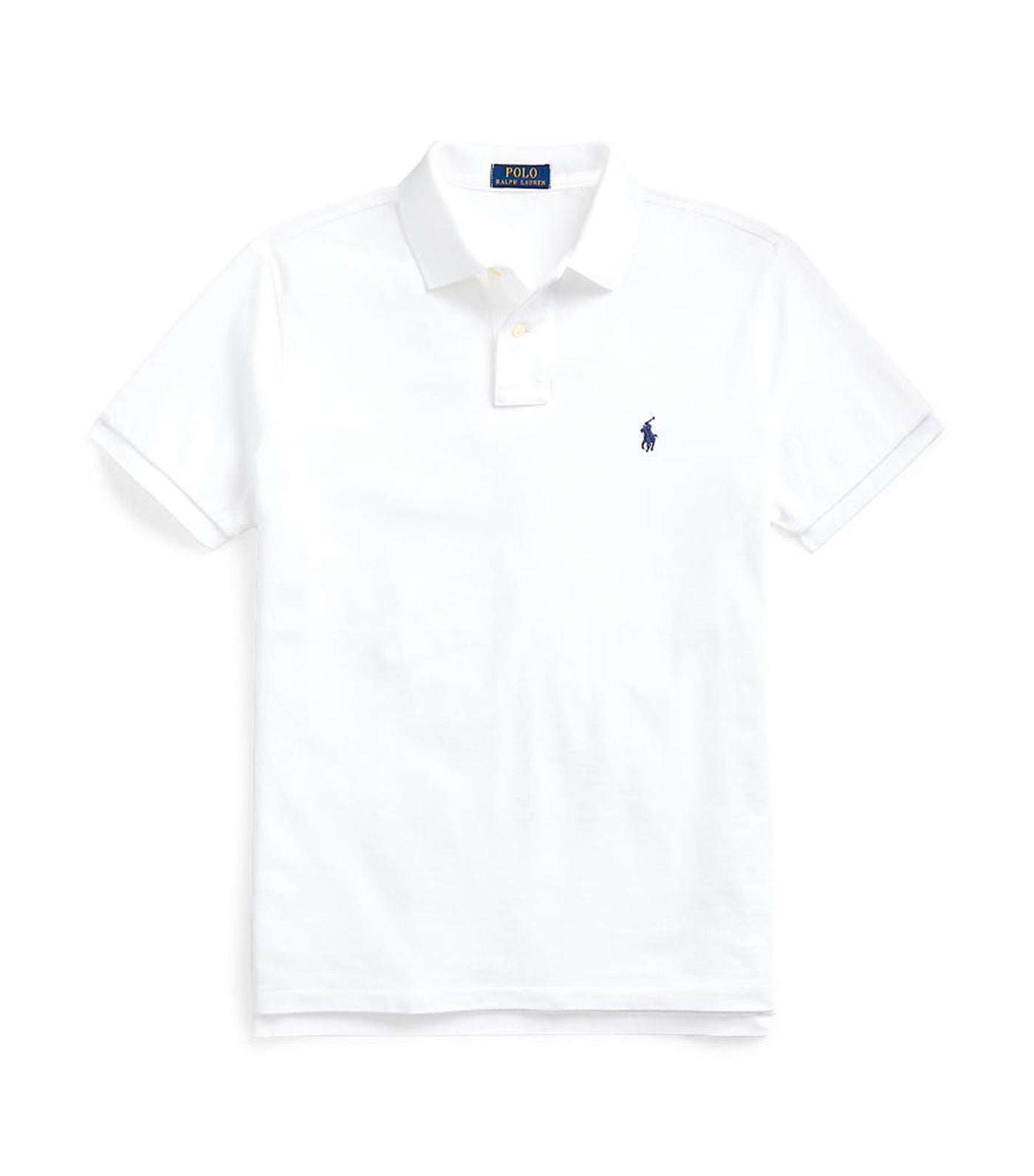 Men's Custom Slim Fit Mesh Polo Shirt White