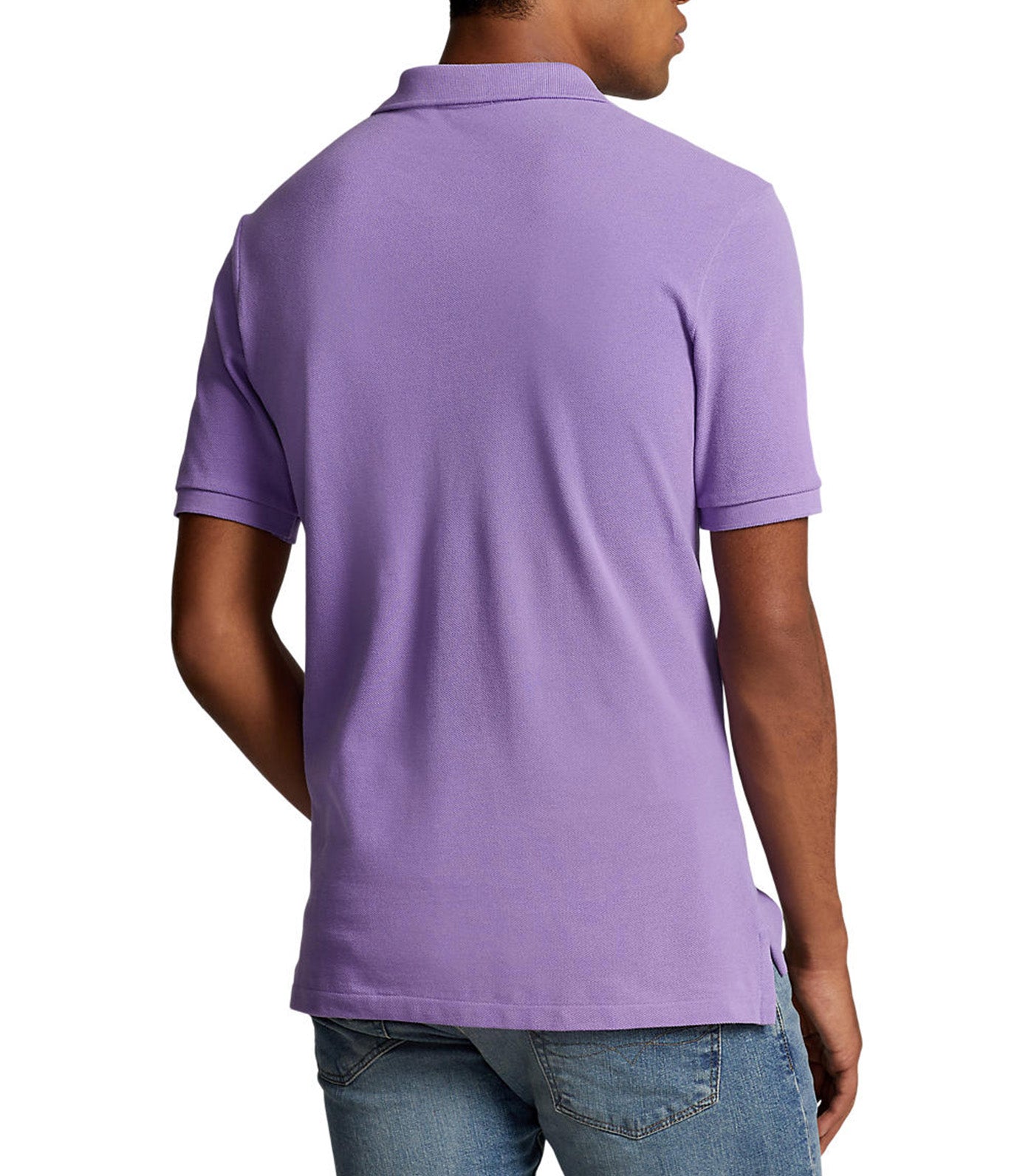 Men's Custom Slim Fit Mesh Polo Shirt Cactus Purple