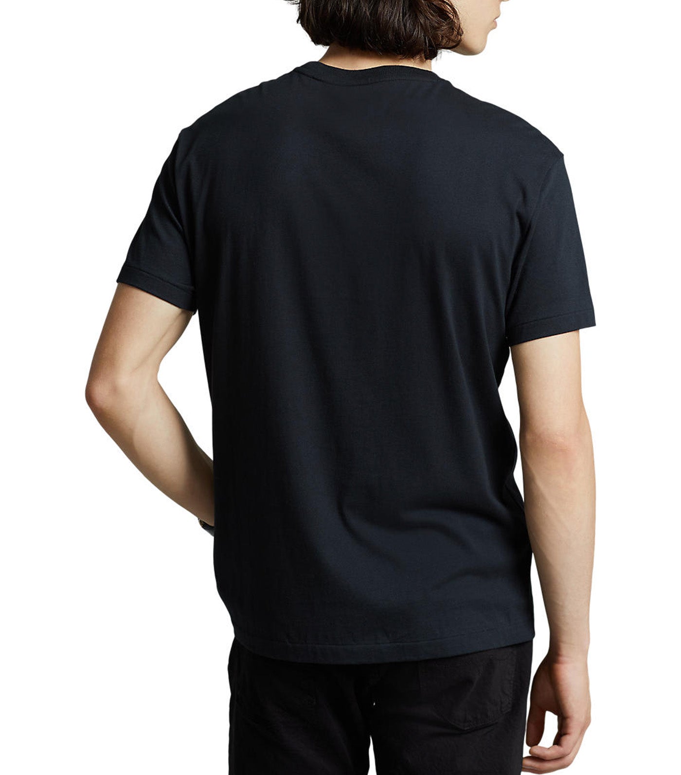 Custom Slim Fit Jersey Crewneck T-Shirt Black