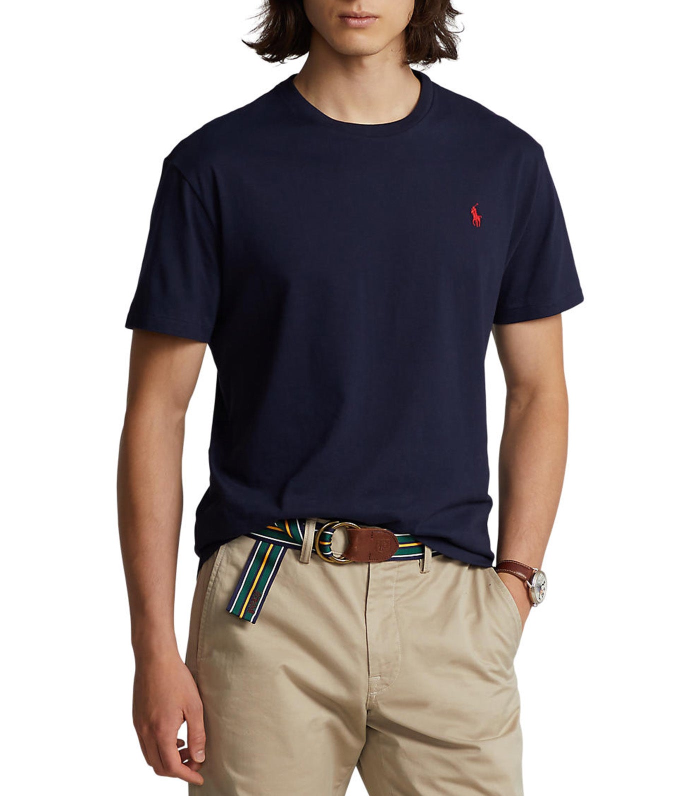 Custom Slim Fit Jersey Crewneck T-Shirt Ink