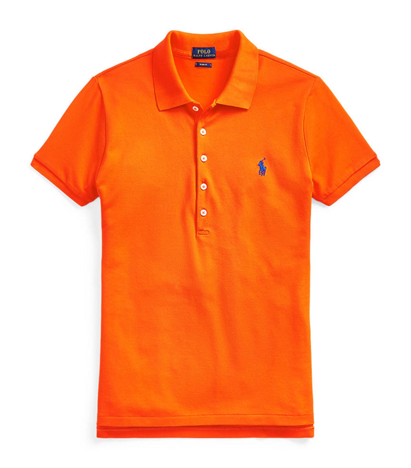 Women's Slim Fit Stretch Polo Shirt Sailing Orange