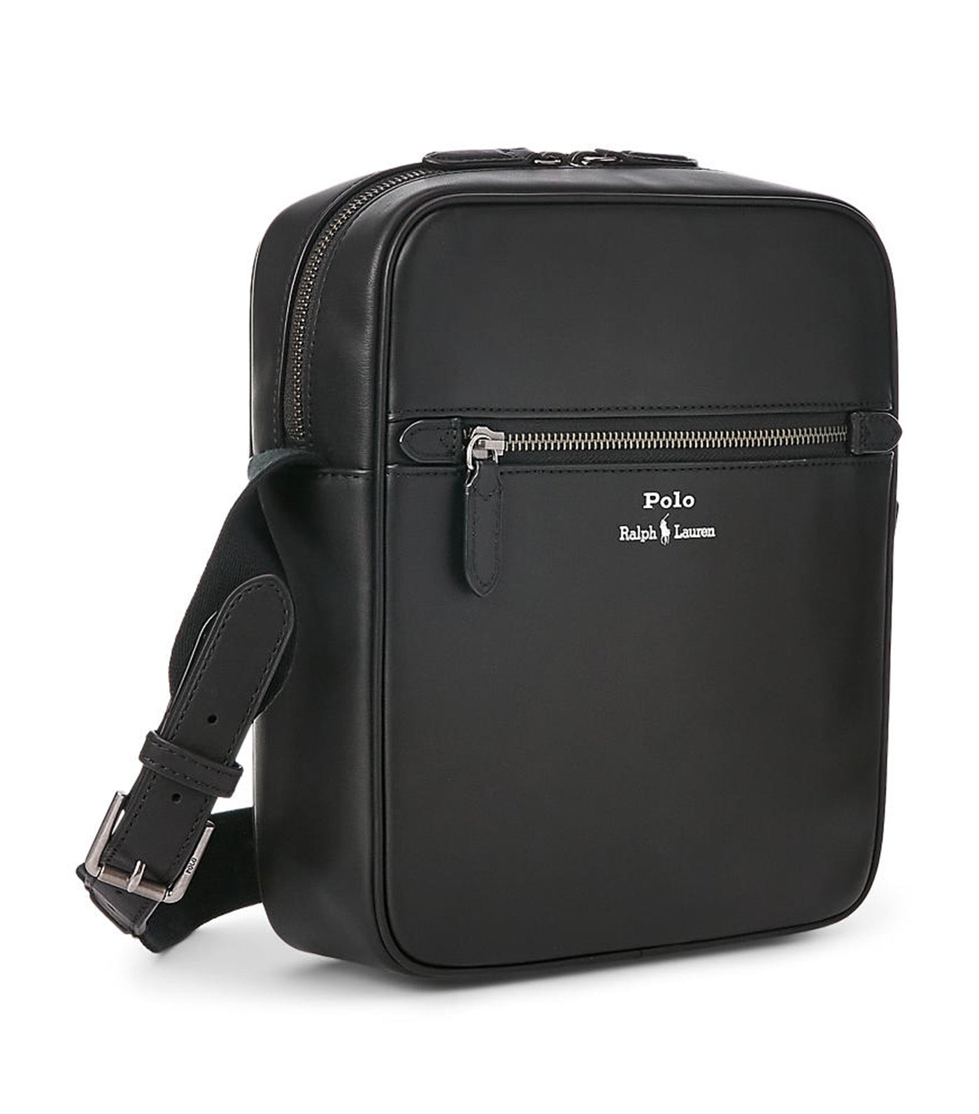 Men's Leather Crossbody Bag Black