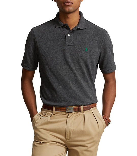 Men's Custom Slim Fit Mesh Polo Shirt Barclay Heather