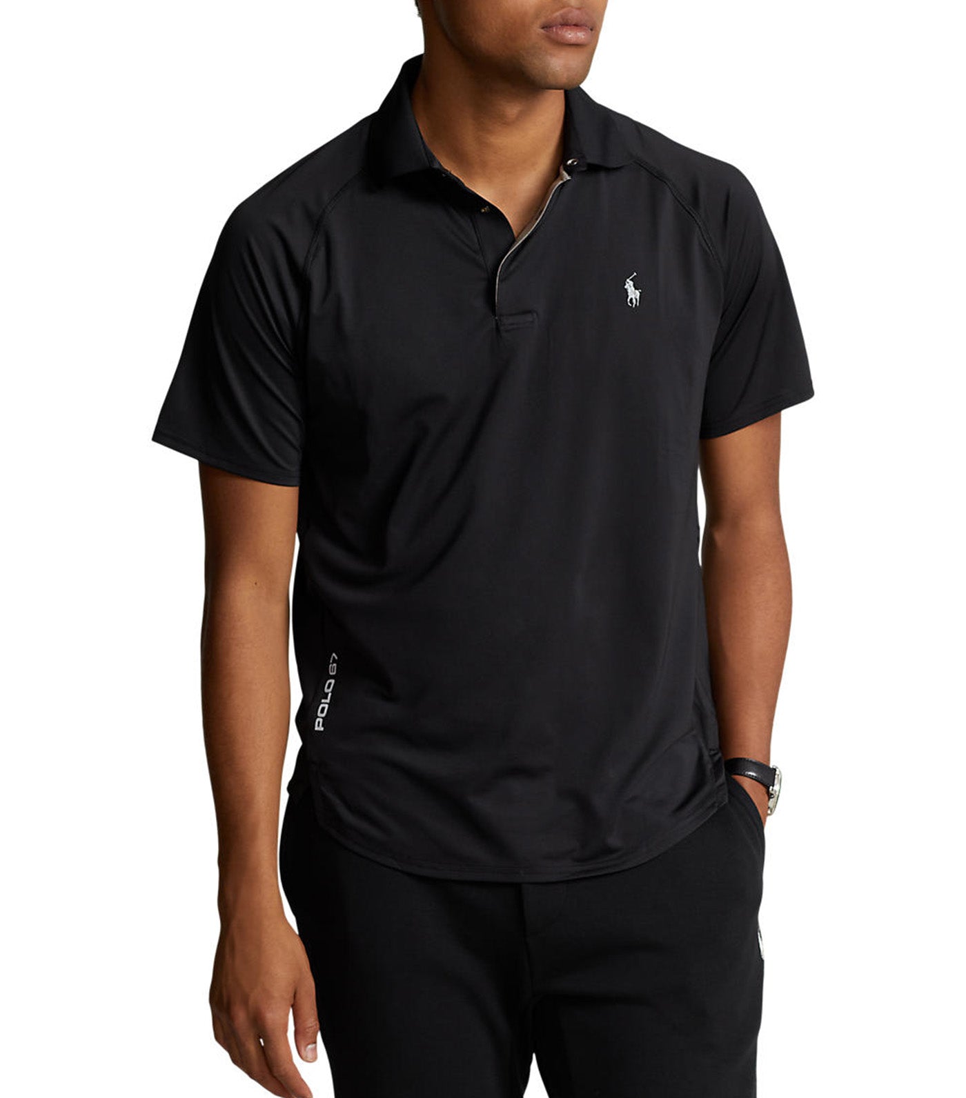 Men's Custom Slim Fit Performance Polo Shirt Polo Black