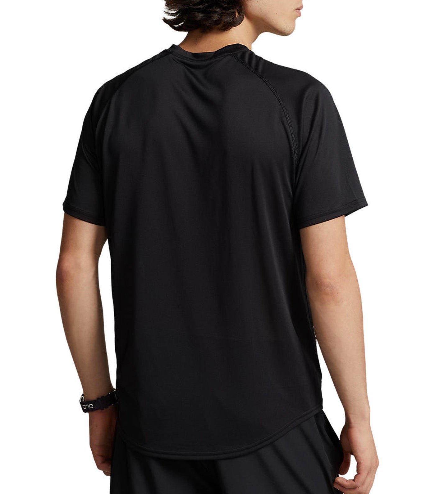 Men's Performance Jersey T-Shirt Polo Black