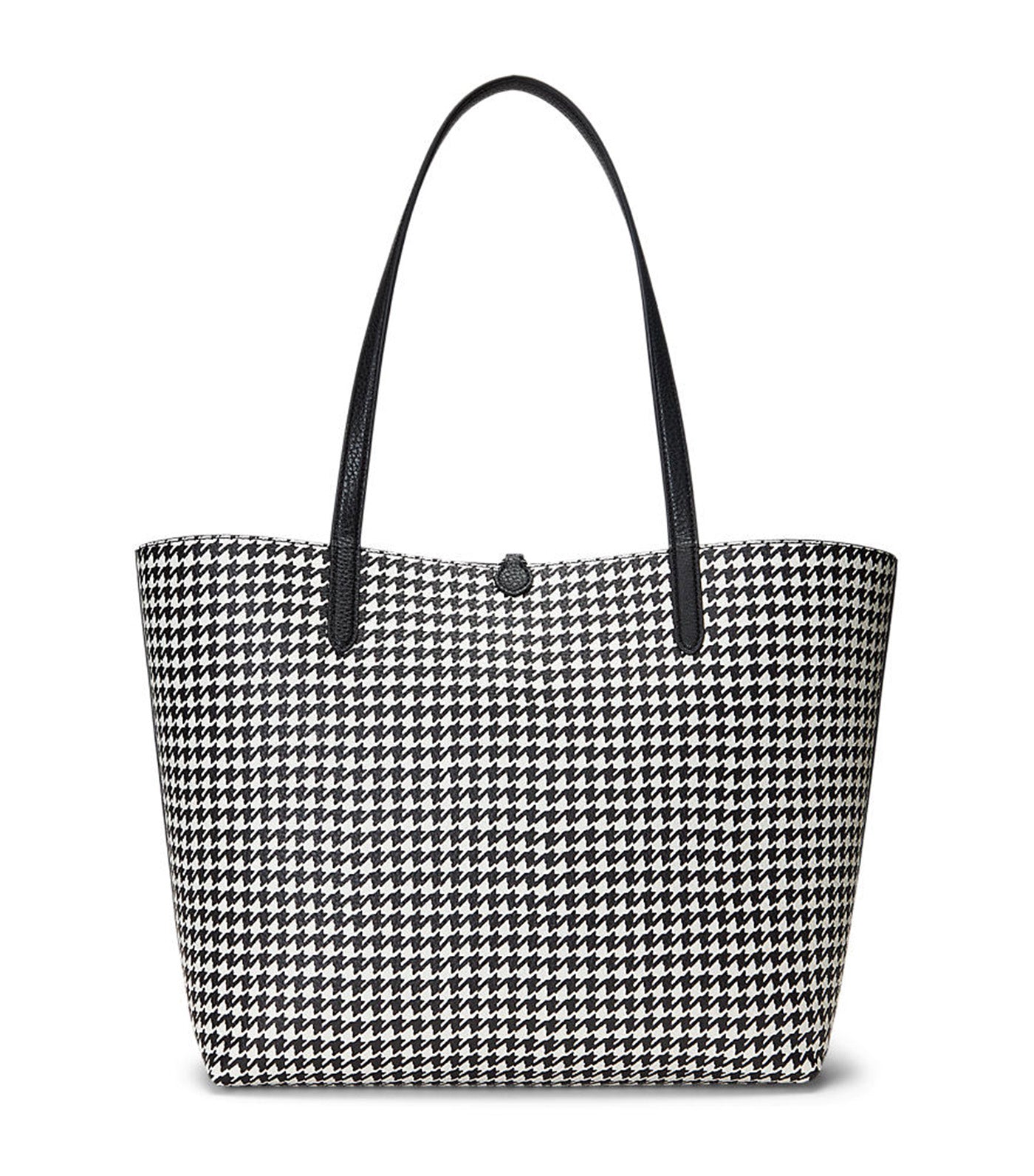 Women's Faux-Leather Reversible Tote Glenplad/Houndstooth/Black
