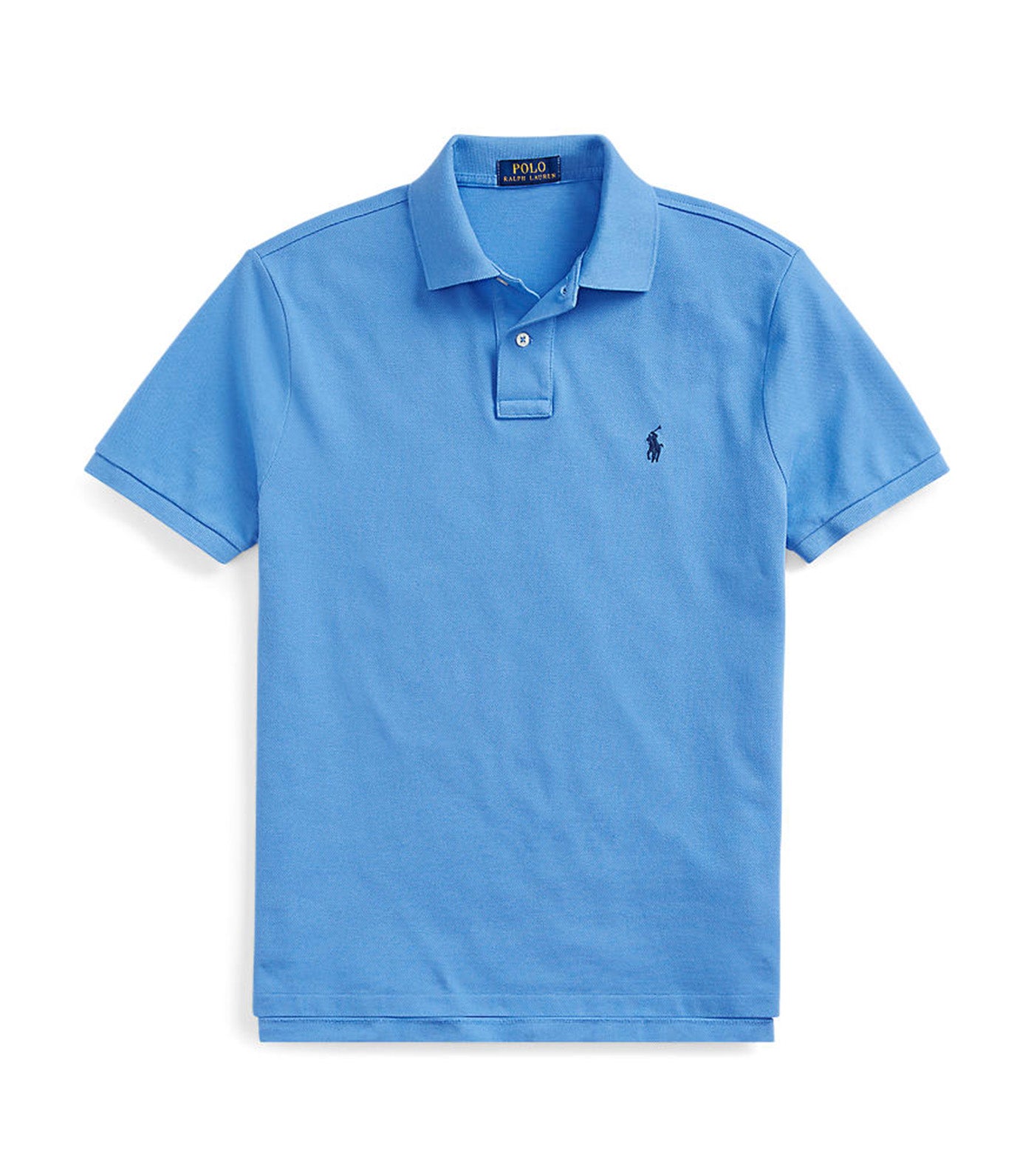 Men's Custom Slim Fit Mesh Polo Shirt Harbor Island Blue