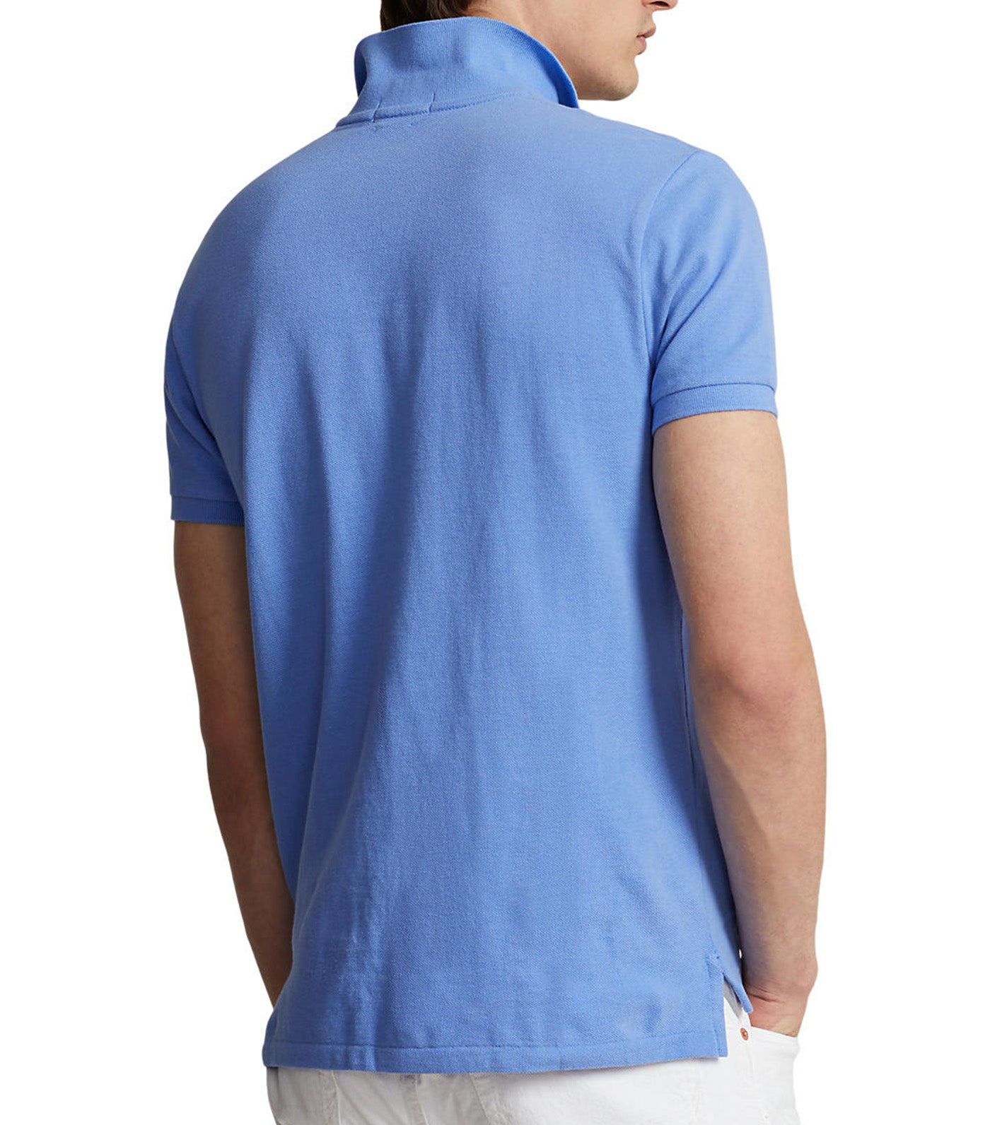 Men's Custom Slim Fit Mesh Polo Shirt Harbor Island Blue