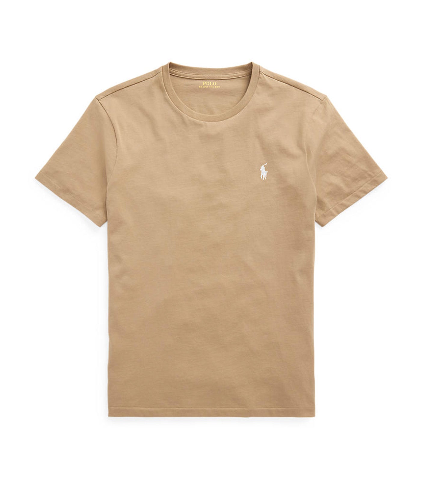Men's Custom Slim Fit Jersey Crewneck T-Shirt Cafe Tan