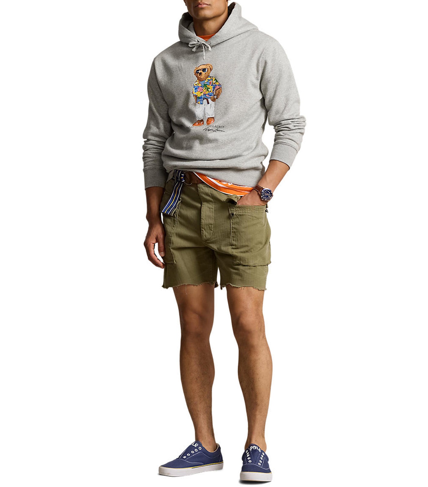 Men's Polo Bear Fleece Hoodie