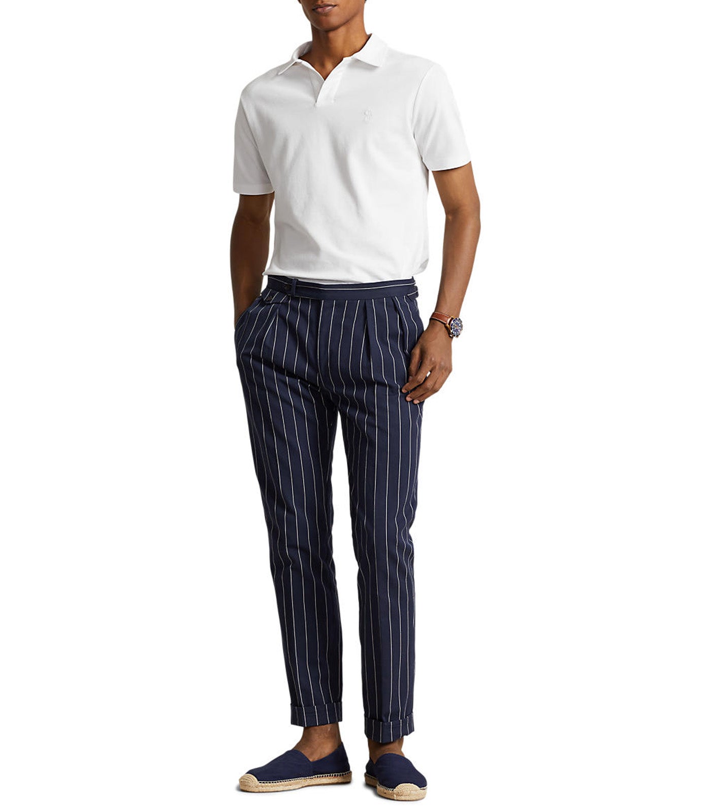 Men's Classic Fit Stretch Mesh Polo Shirt White