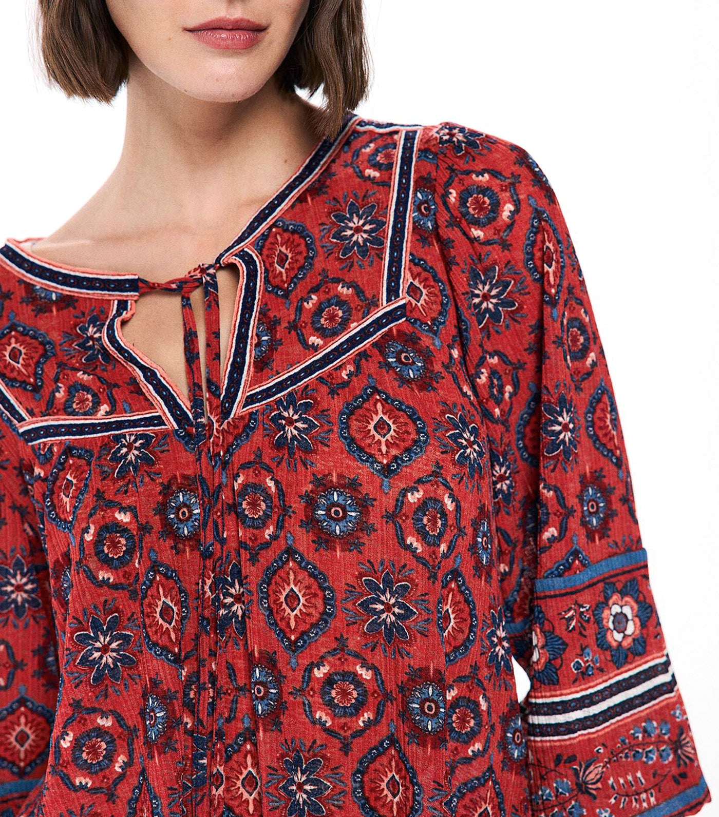 Floral Boho Blouse
Red