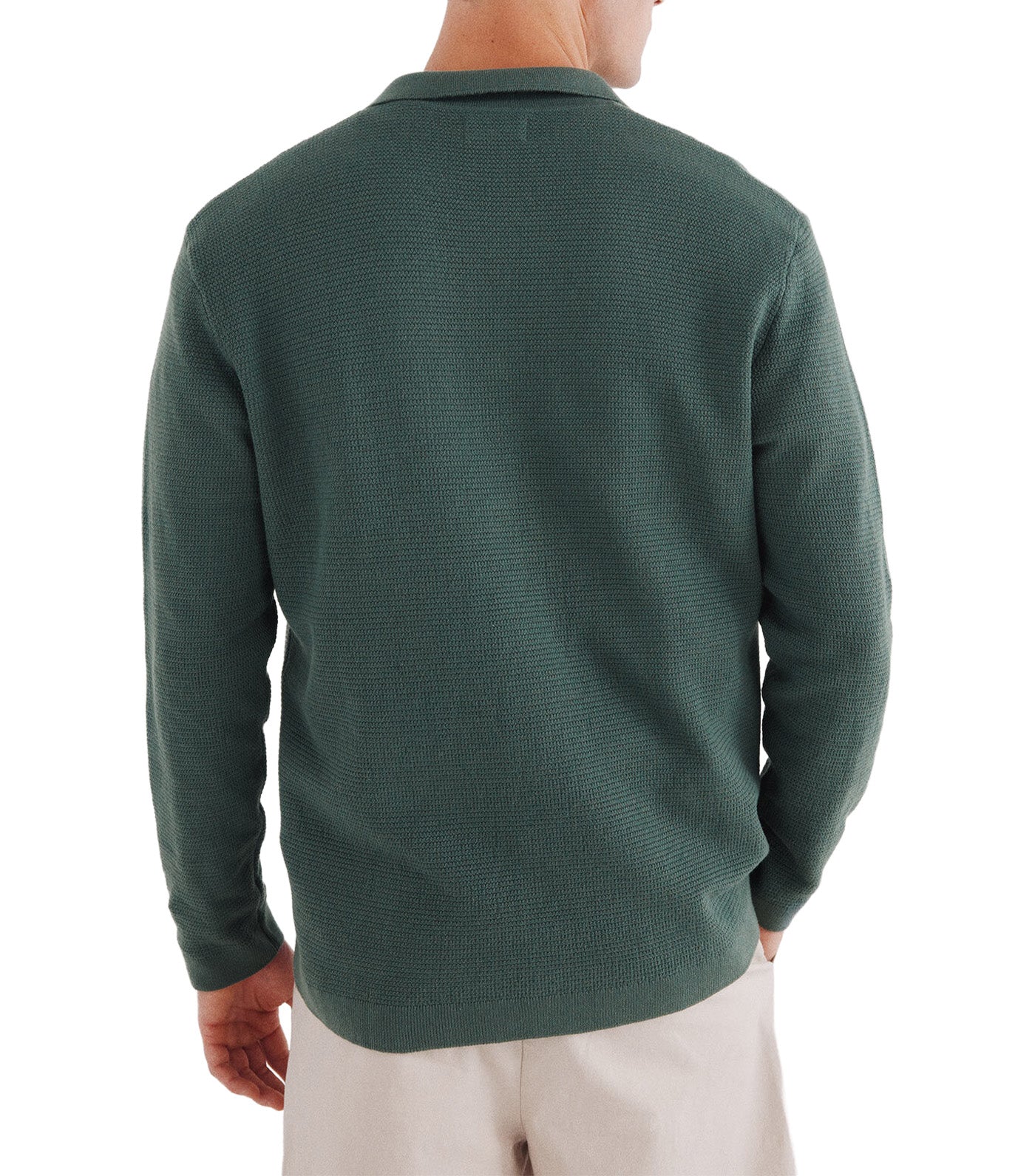 Structured Cardigan in Colour Green